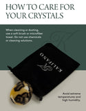 Kalifano Septarian: carta de información junto a la piedra para guía de uso