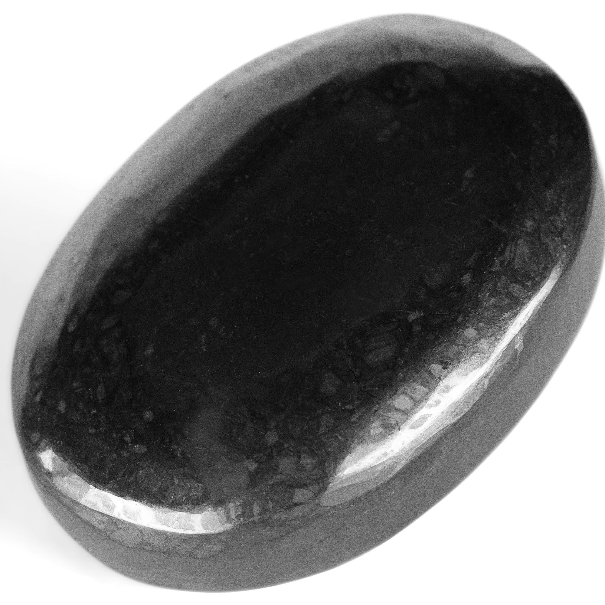Kalifano Shungite Palma detalle brillo natural y protección frente a campos electromagnéticos.
