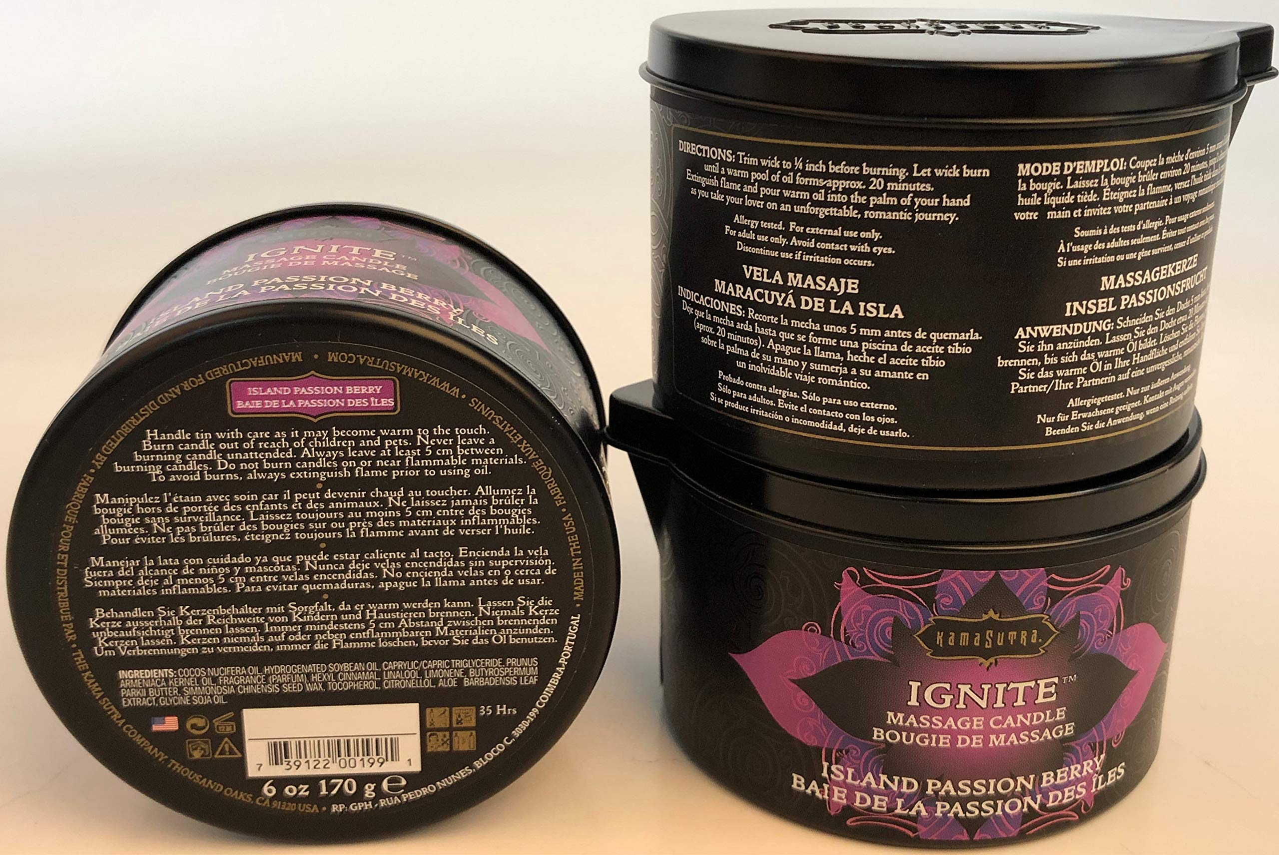 KAMA SUTRA Ignite aroma relajante para crear ambiente tranquilo.