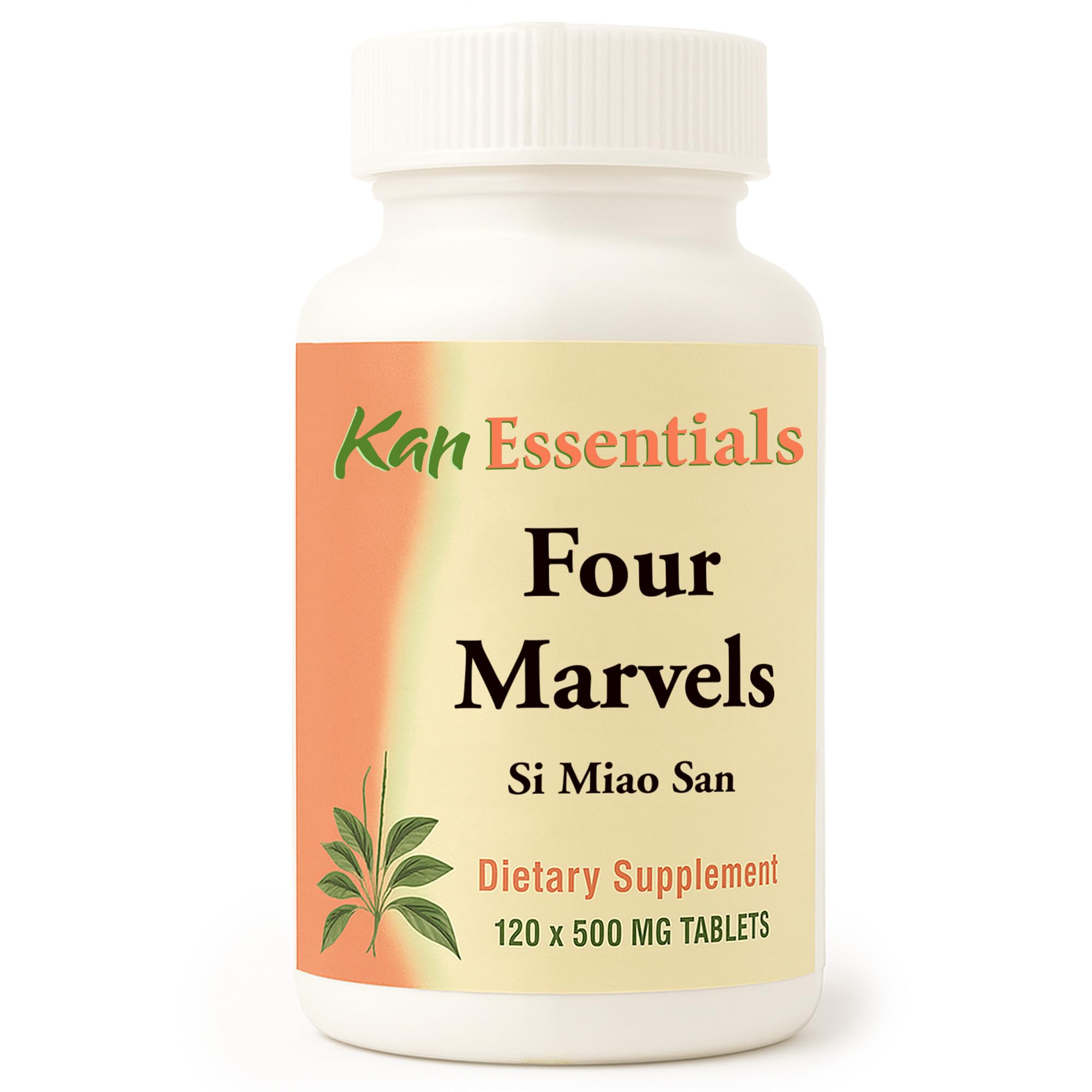 Kan Herb Four Marvels: empaque y botella para apoyo digestivo diario de mascotas.
