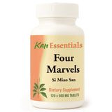 Kan Herb Four Marvels: empaque y botella para apoyo digestivo diario de mascotas.