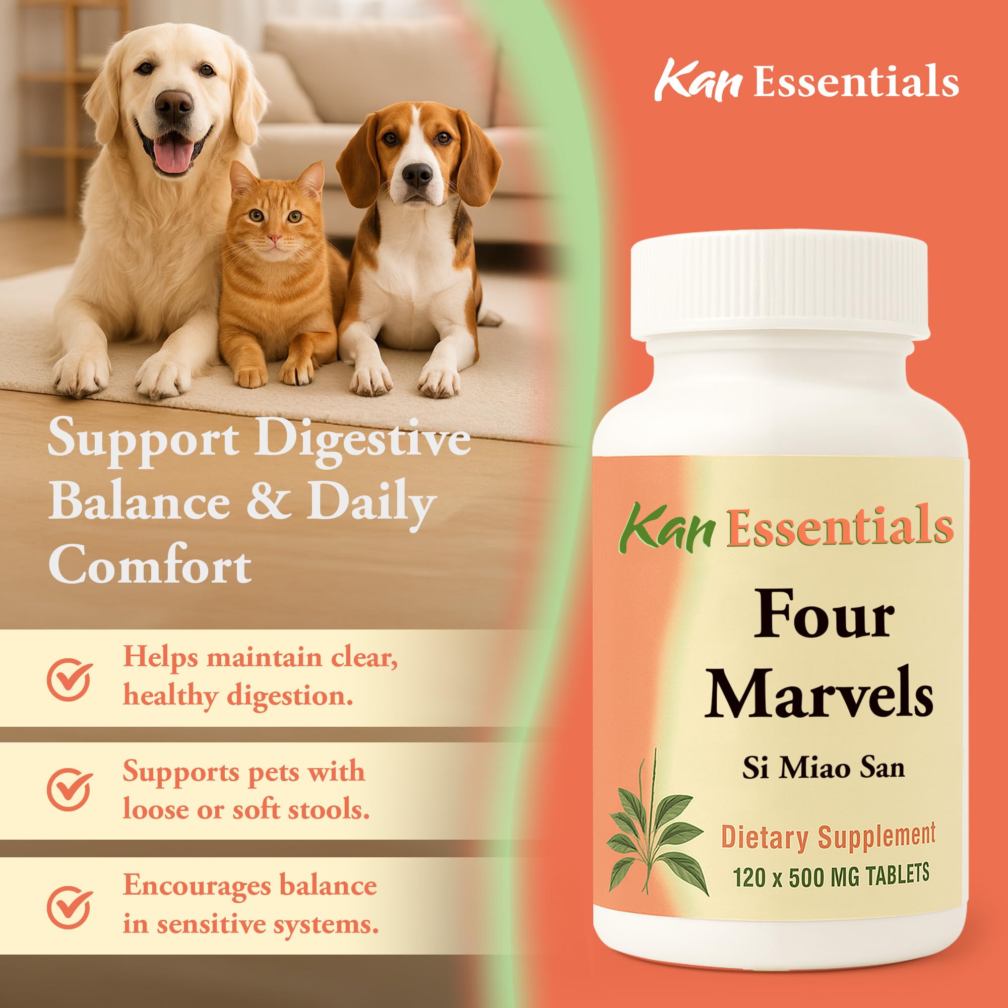Kan Herb Four Marvels: estilo de vida activo para mascotas sanas y felices.