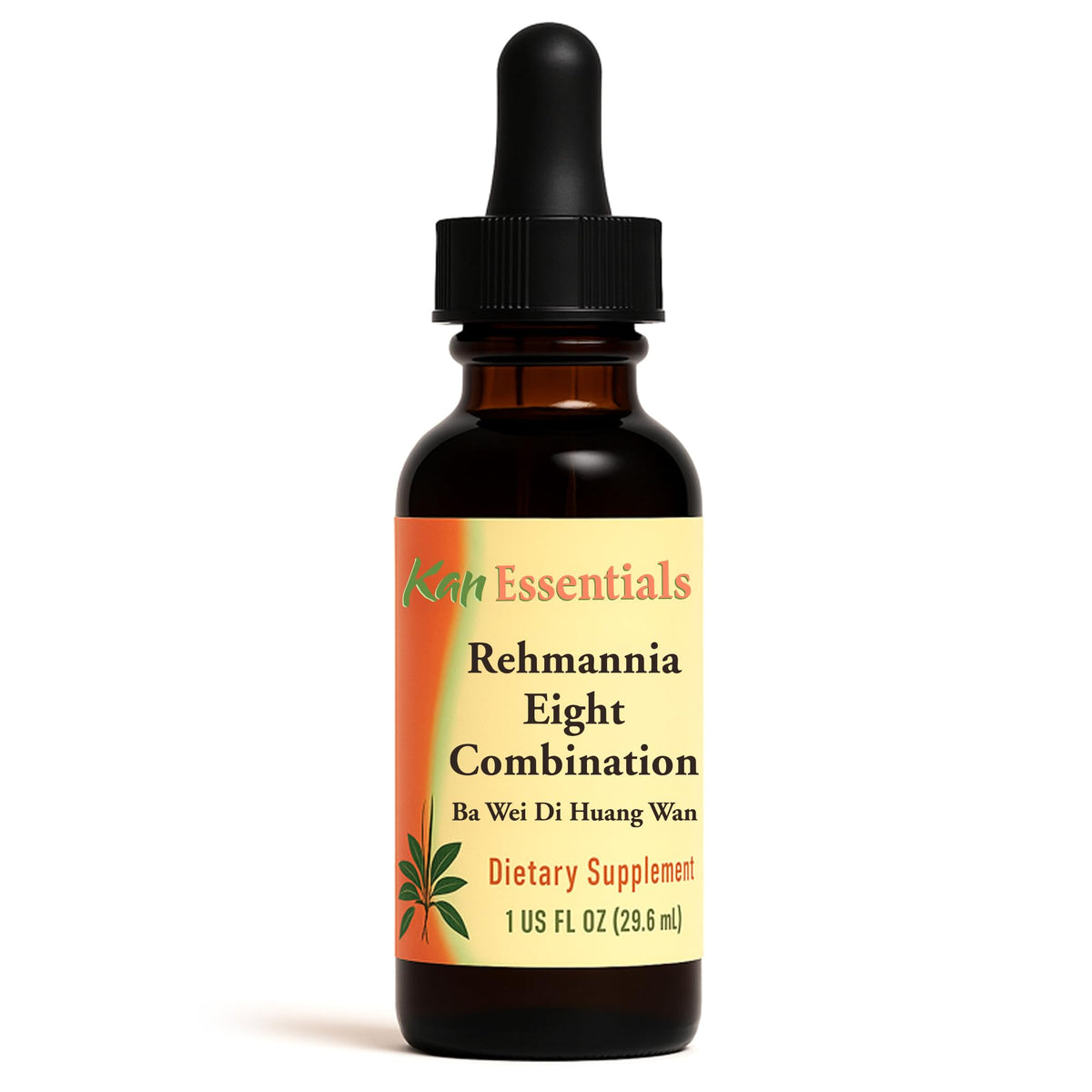 Kan Herb Rehmannia Ocho, botella vertido, apoyo suave renal en mascotas.