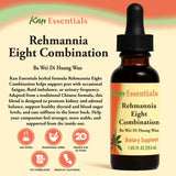 Kan Herb Rehmannia Ocho, gotero dosis para administración fácil y segura.