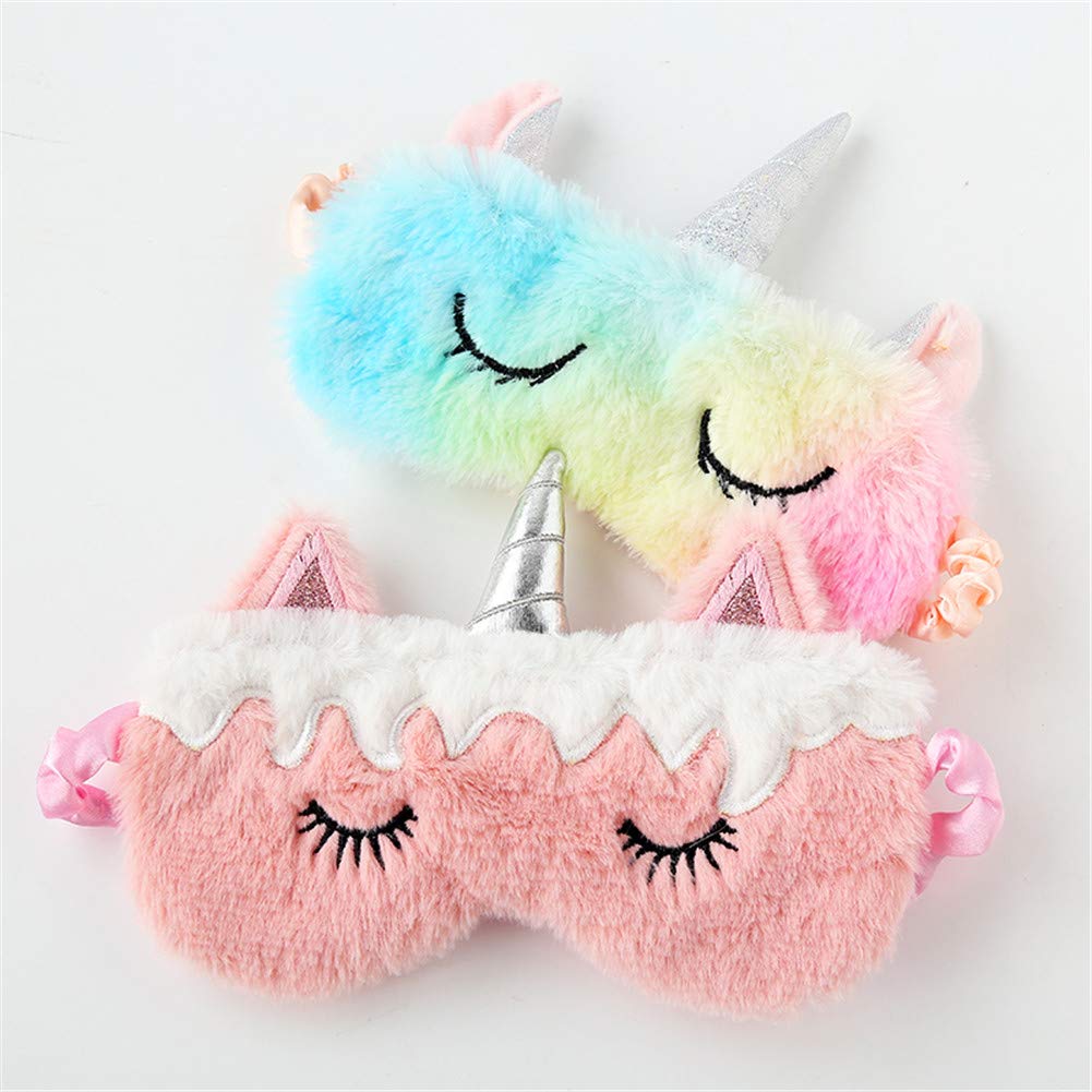 KANOA máscara de sueño peluche Unicornio Arcoíris: diseño divertido para activar relajación.