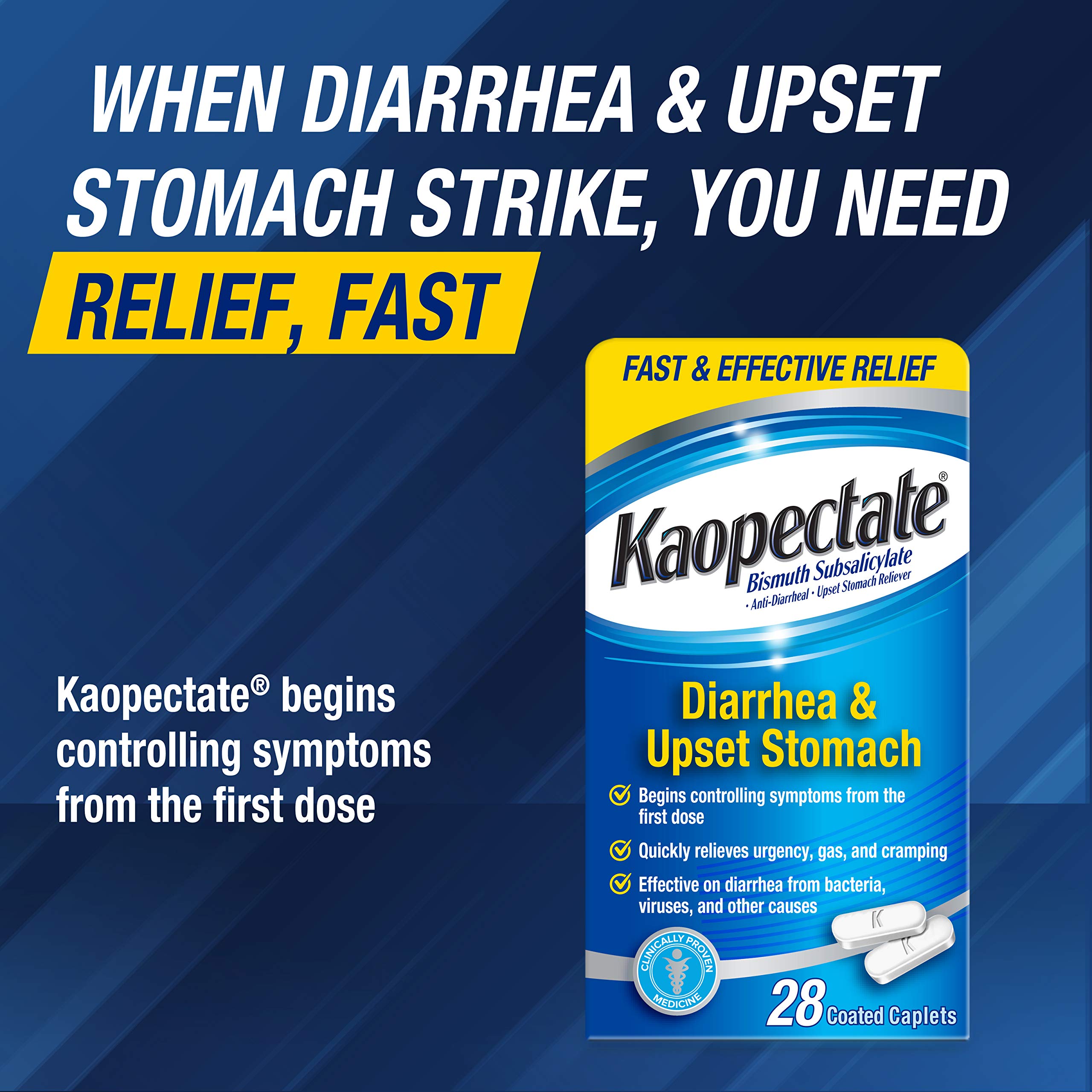 Kaopectate: envase de 28 pastillas para casa o viaje