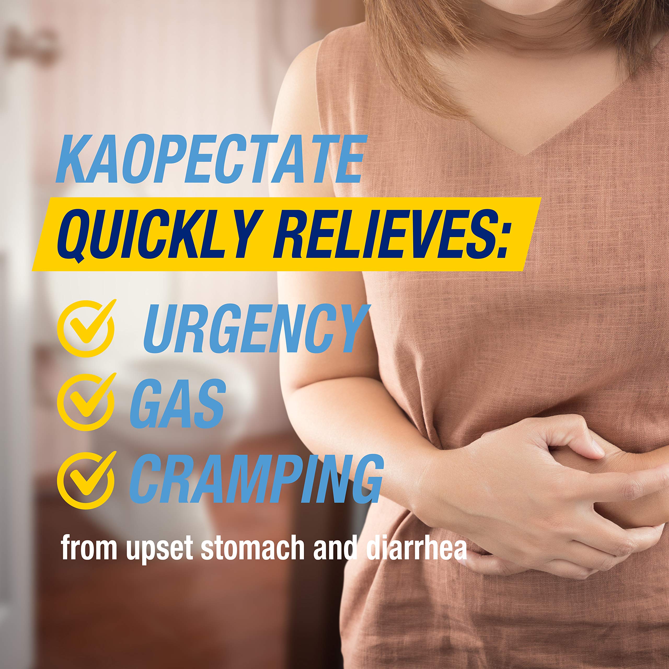 Kaopectate: etiqueta clara y diseño reconocible
