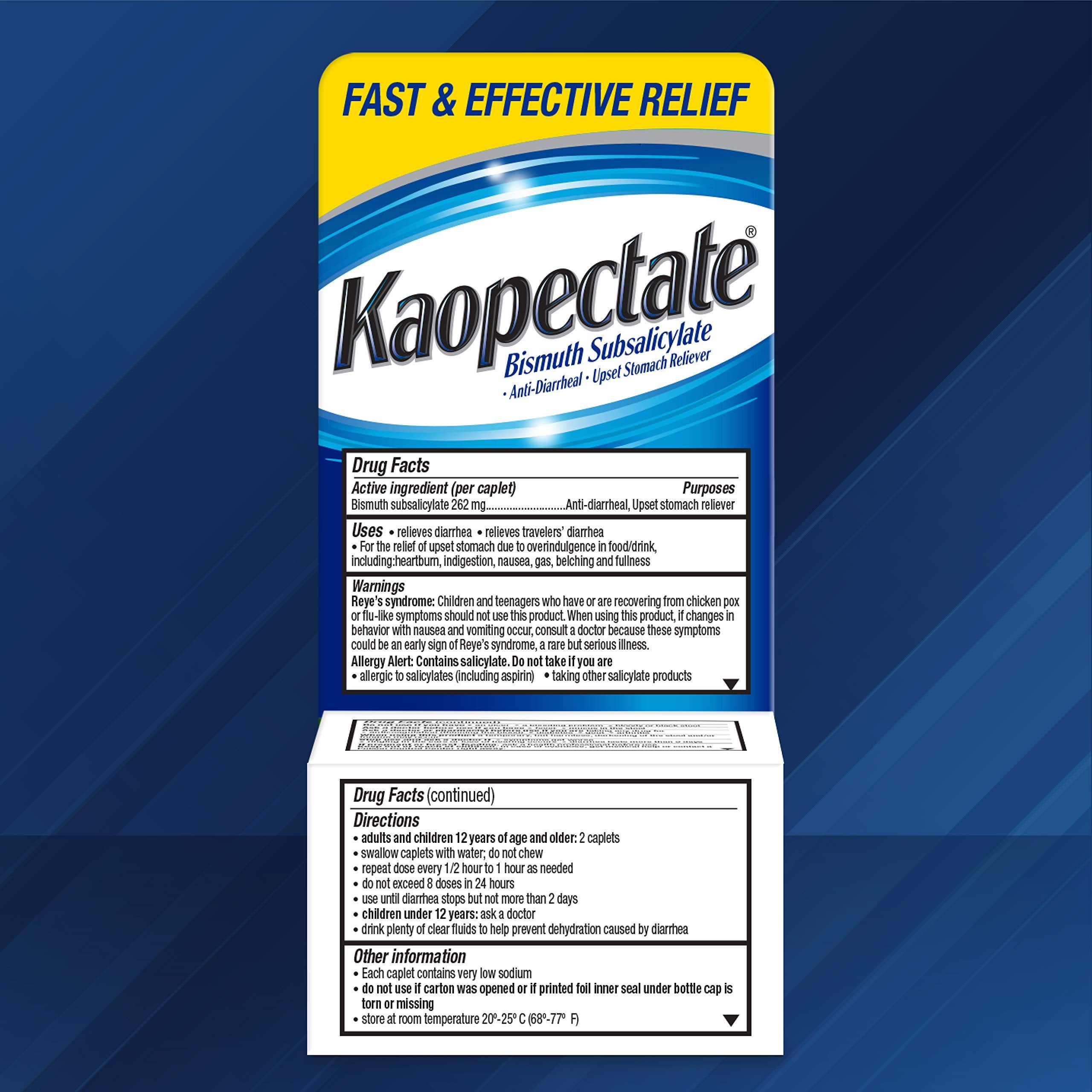 Kaopectate multisíntomas comprimidos, uso diario para molestias temporales.