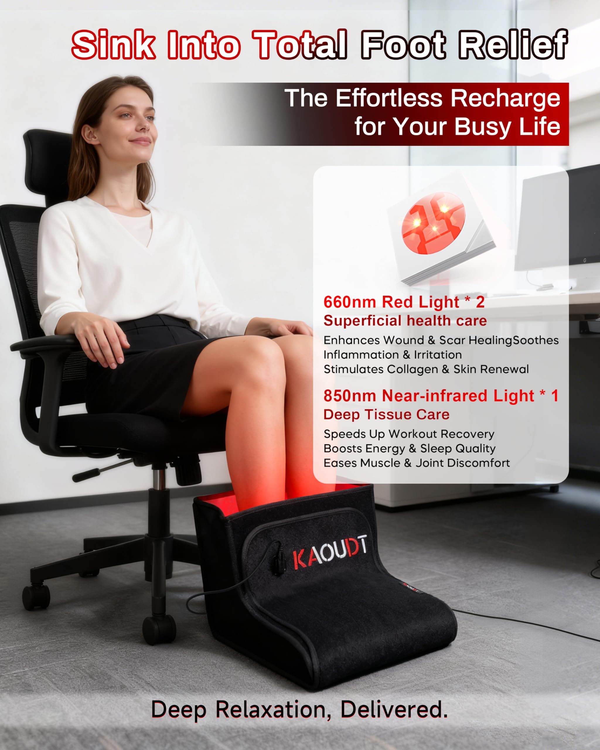 Kaoudt temporizador ajustable 10–90 minutos para control de sesiones.