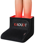 Kaoudt terapia de luz roja para pies con cobertura total, permite relajación y alivio potencial.