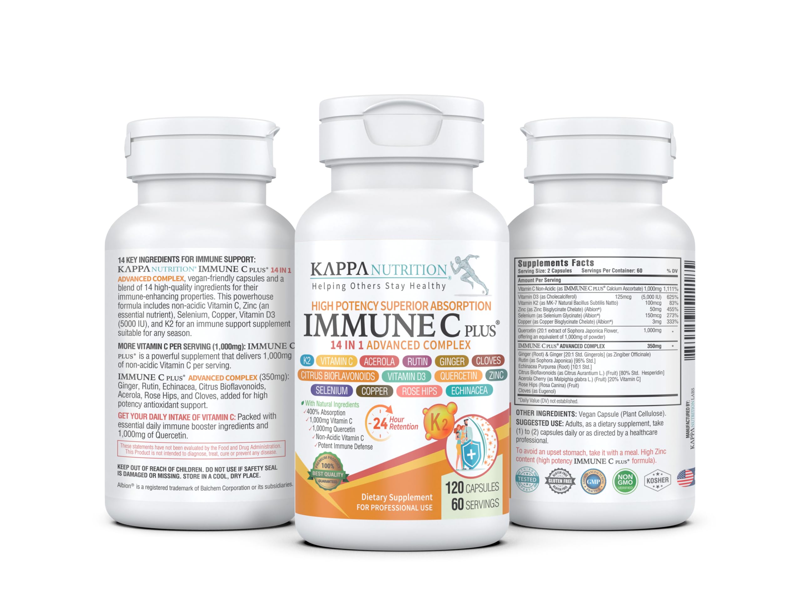 Cápsulas de Immune C Plus para ingesta conveniente y rápida