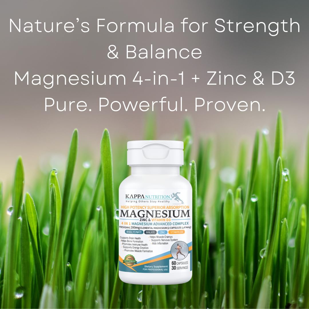 Kappa Nutrition Magnesium 4-en-1: composición nutrimental y forma de absorción