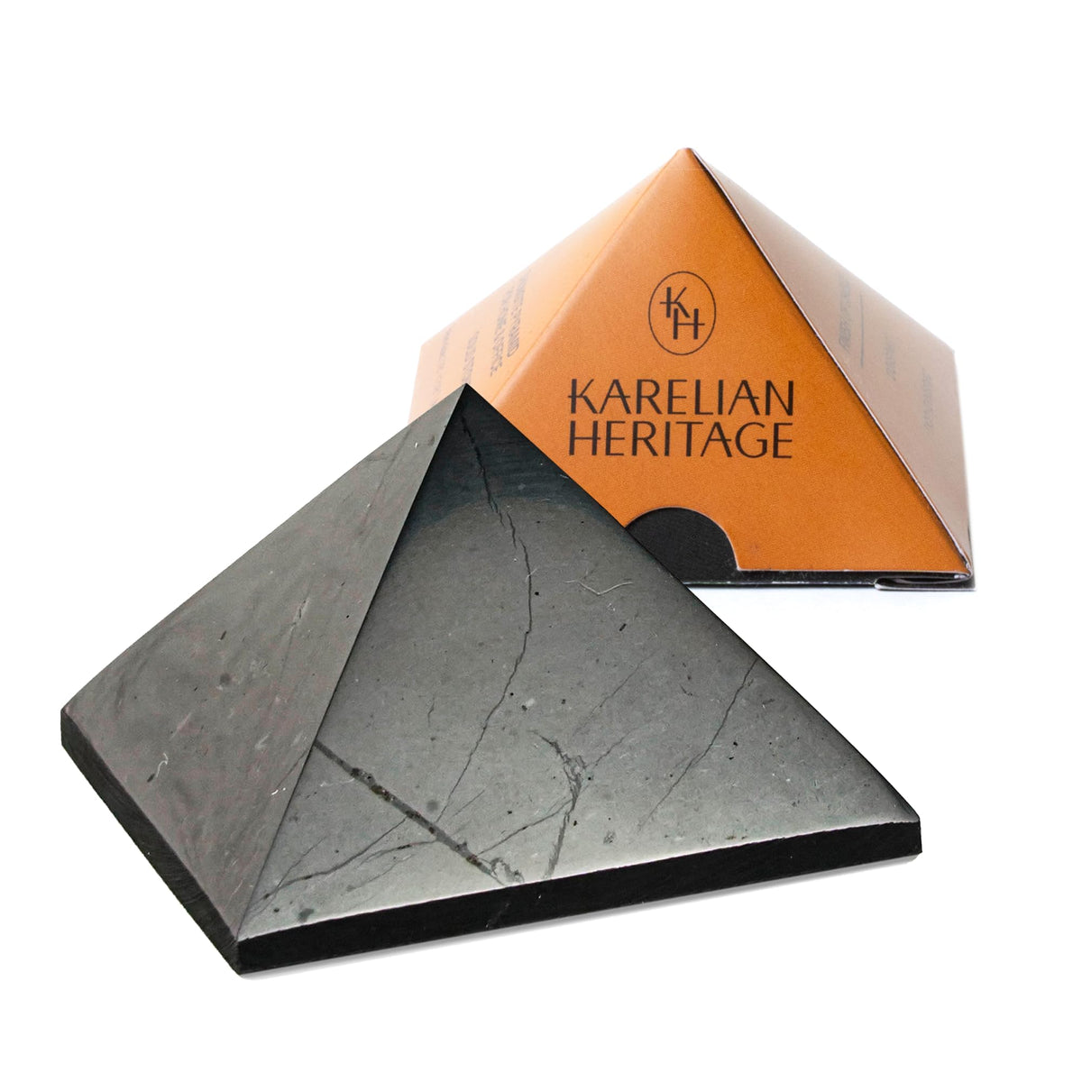 Karelian Heritage pirámide shungite 2 pulgadas en empaque original para regalo o exhibición