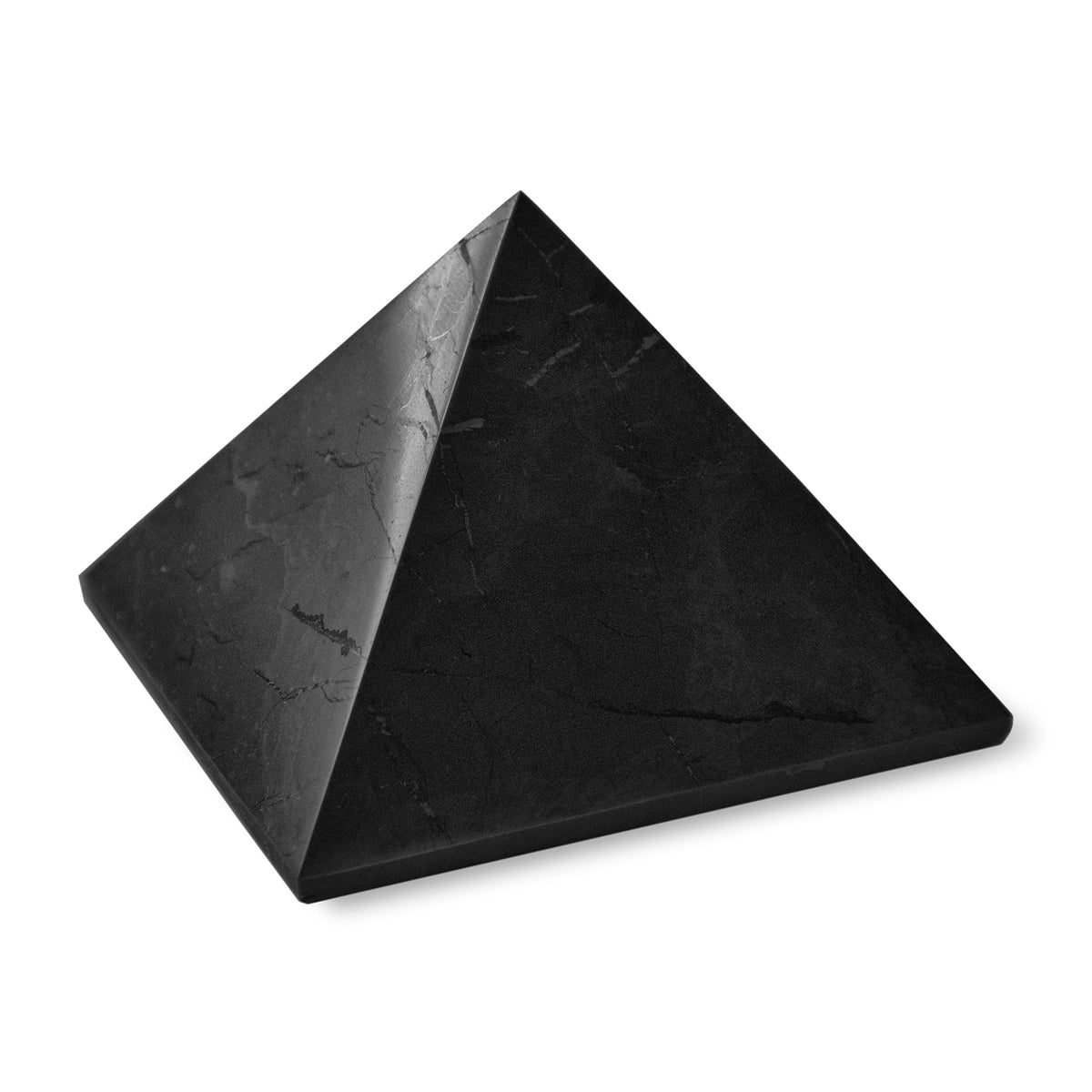 Piramide Shungite de Karelian Heritage 4 pulgadas para protección del hogar.
