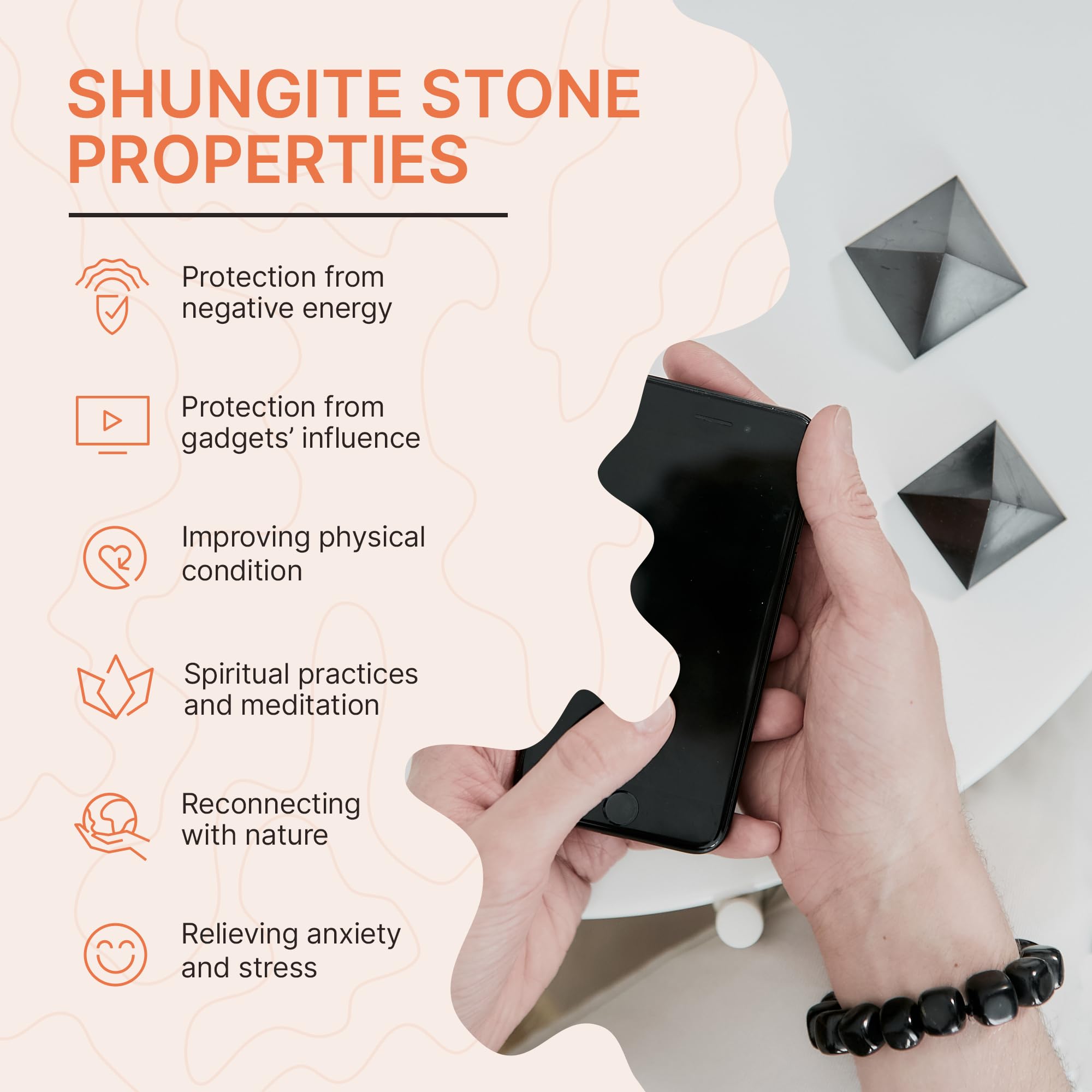 Karelian Heritage Shungite para meditación y enraizamiento del chakra raíz.