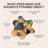 Piramide Shungite 4 pulgadas de Karelian Heritage para armonización del ambiente.