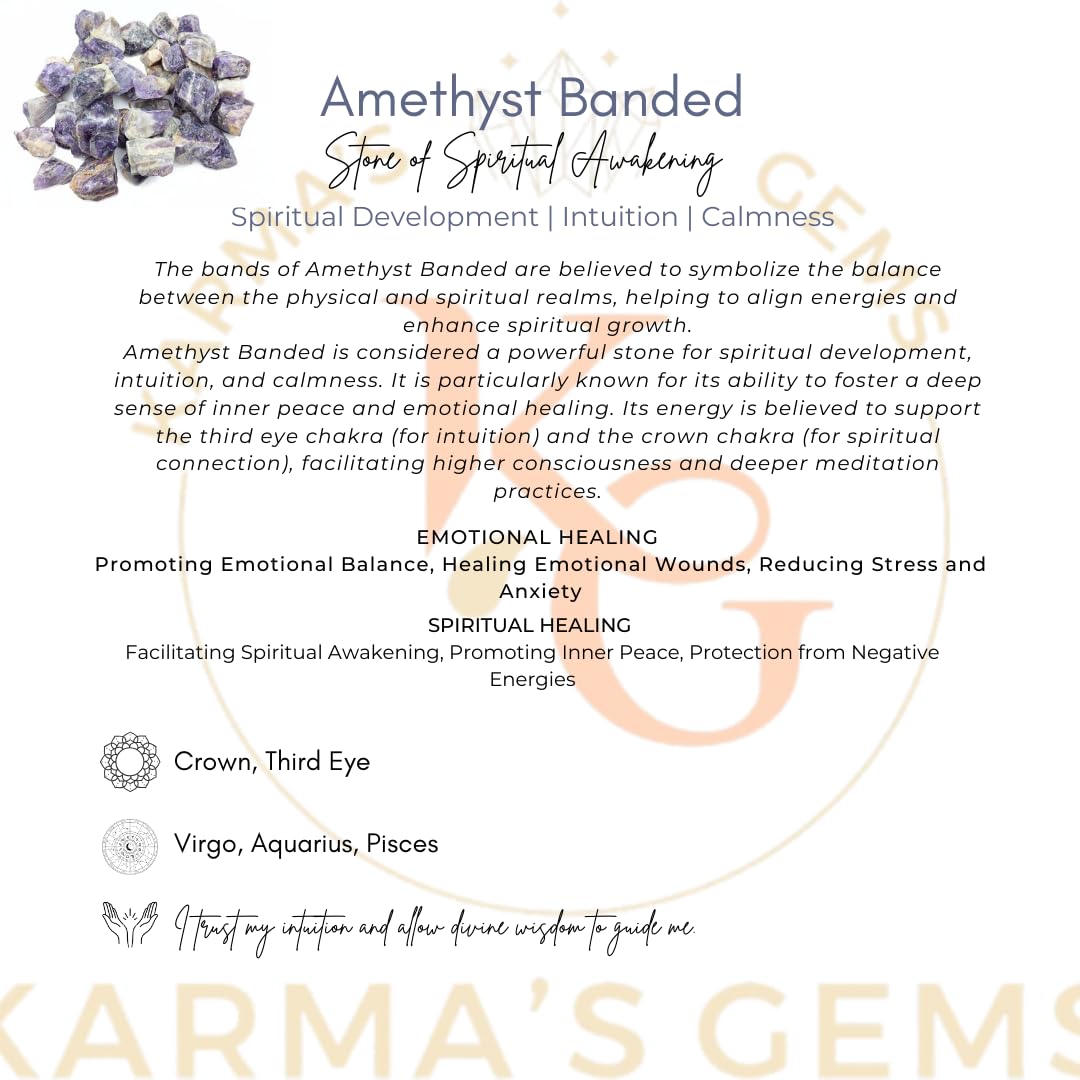 Karma Gems Amatista Banded, pieza única para coleccionistas.