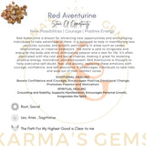 karma gems aventurina roja bruta, pieza única para coleccionismo y usos creativos.
