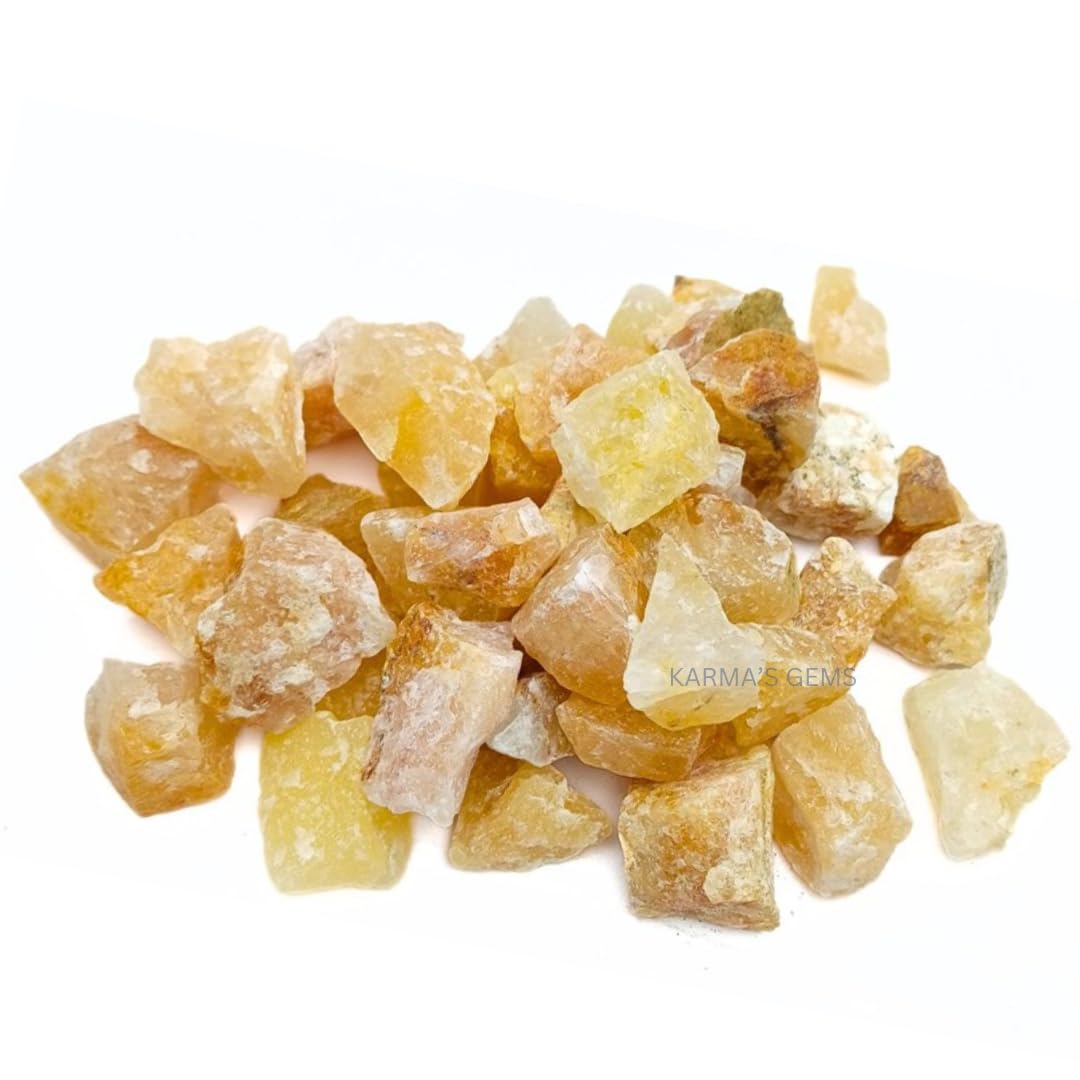 Karma Gems cuarzo dorado crudo, ideal para decoración y rituales suaves.