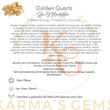 Karma Gems cuarzo dorado una-pulgada, apto para cabado y decoración.