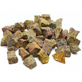 Karma Gems Fruta Jasper Leopardskin, piedra natural en bruto para tallado y decoración