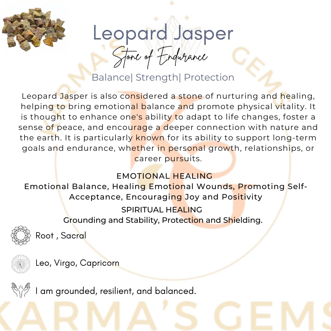 Karma Gems Fruta Jasper, talla y pulido profesional