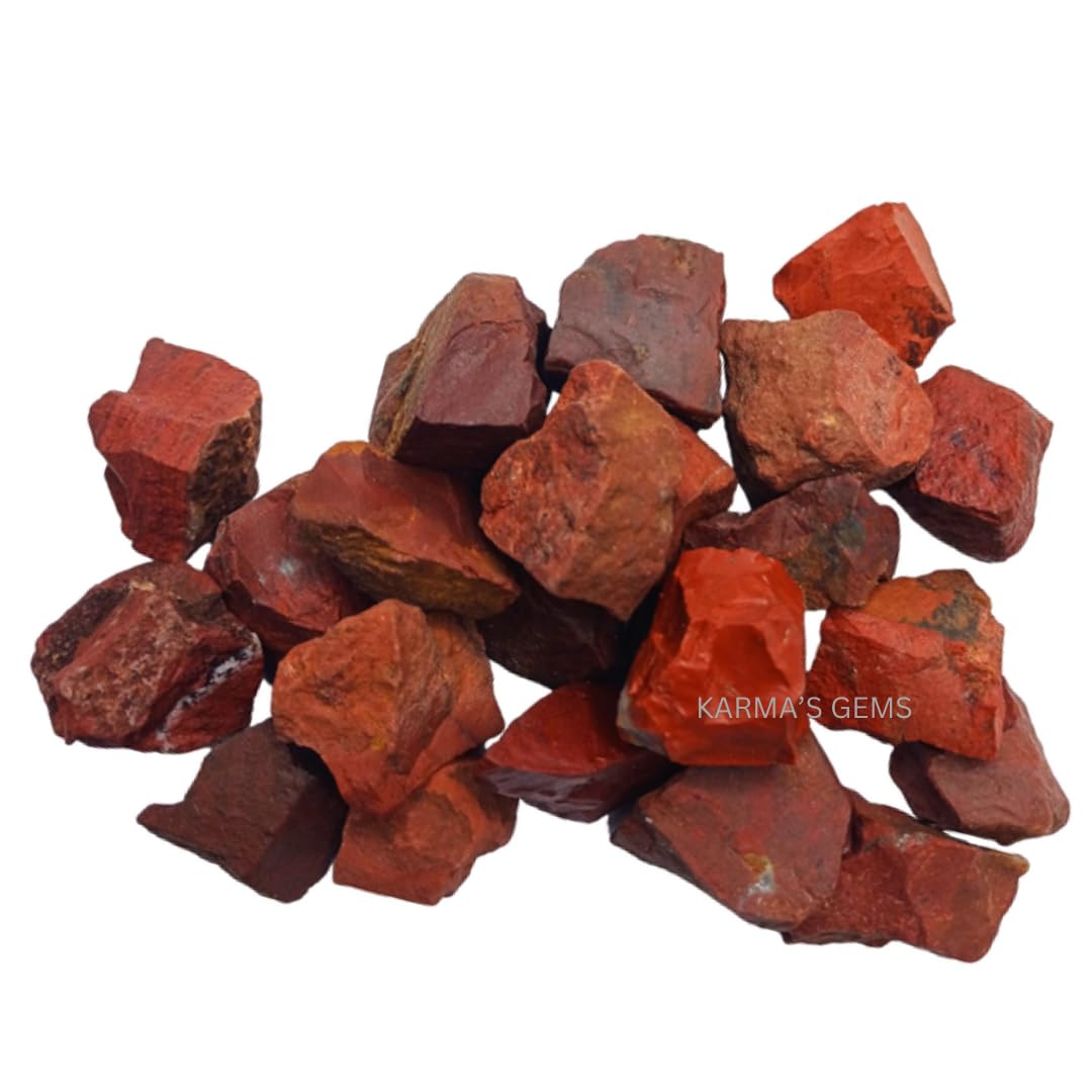 Karma Gems jaspe rojo natural en bruto, ideal para decoracion y equilibrio emocional.