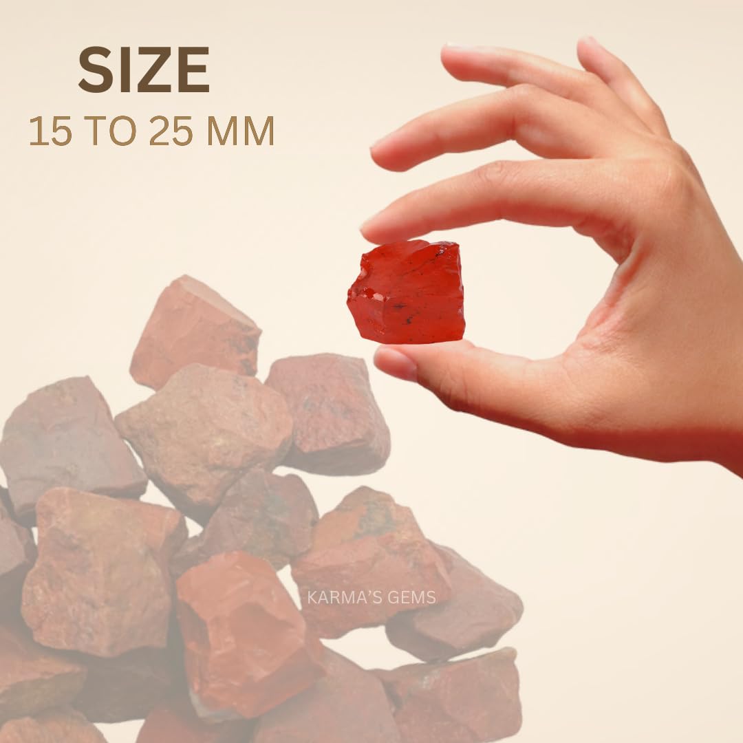 Karma Gems jaspe rojo pulido, util para joyeria y cabujon decorativos.