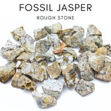 Karma Gems Jasper Fósil, tamaño 1 pulgada, ideal para tallado y acabado.