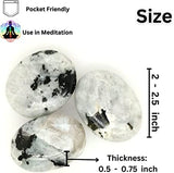 Karma Gems piedra luna arcoíris pulida para meditaciones profundas