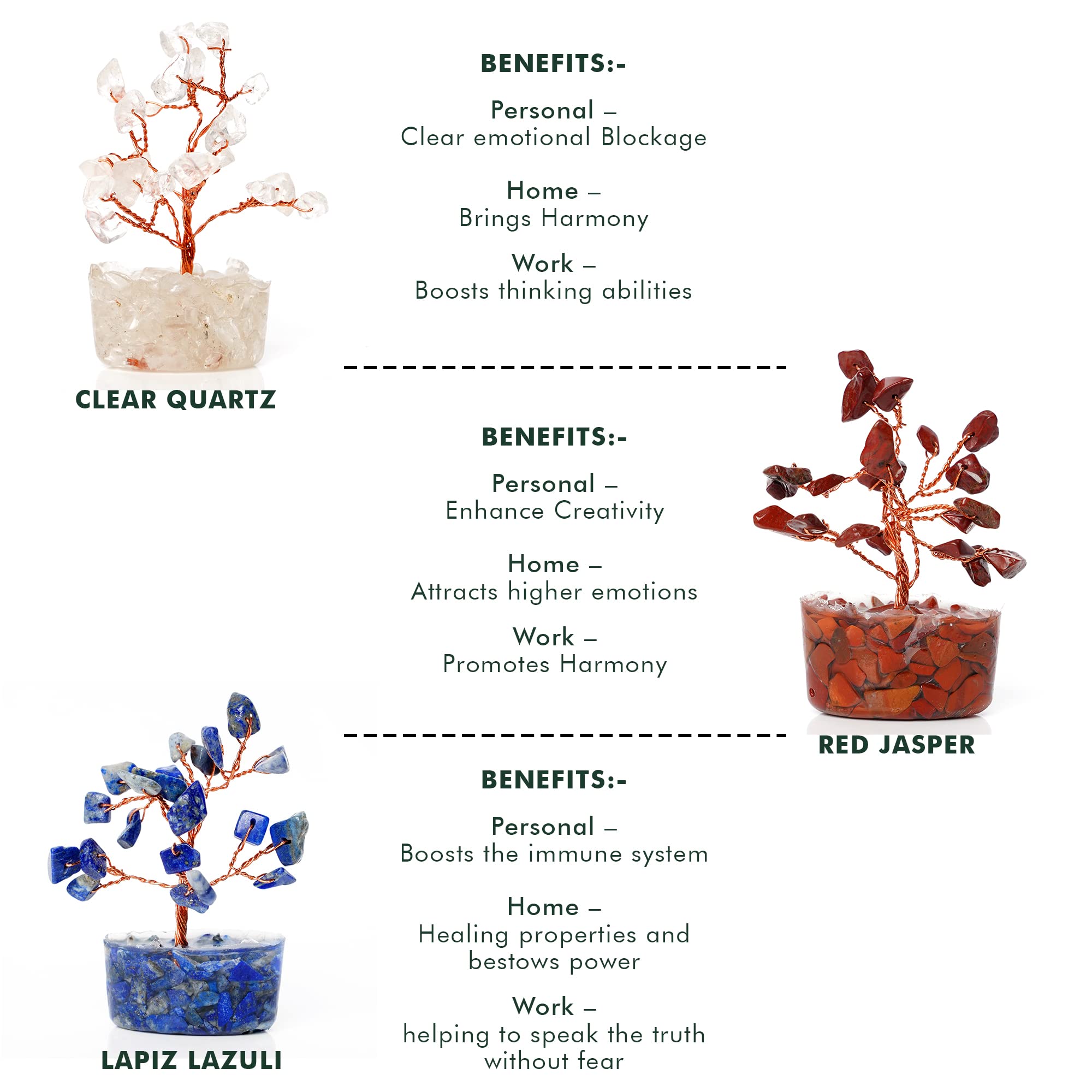 KARMAPLEDGE Árbol de Cristal: altura de 2-3 pulgadas para escritorio.