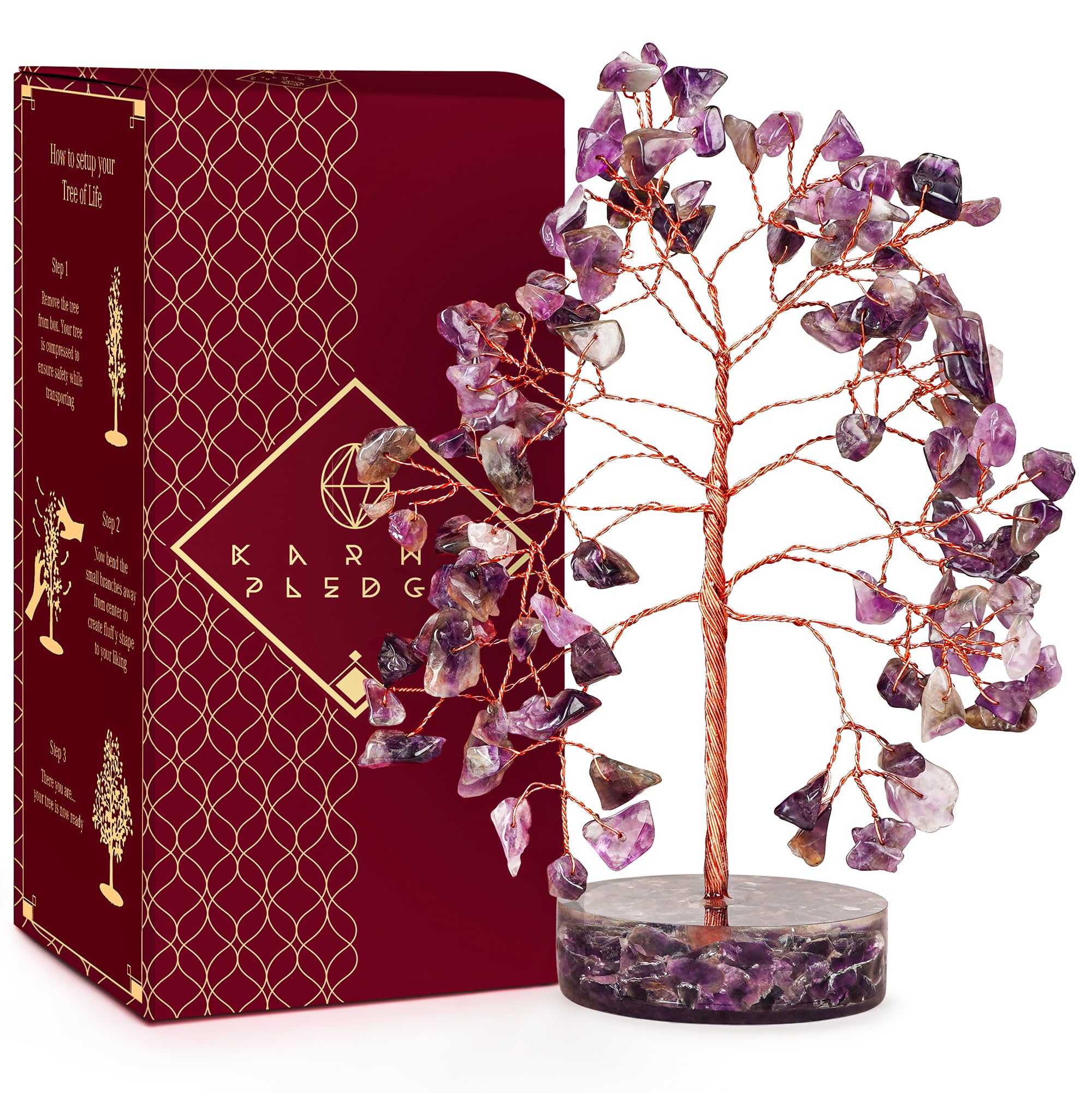 KARMAPLEDGE arbol-cristal-ametista para armonía y energía positiva en casa