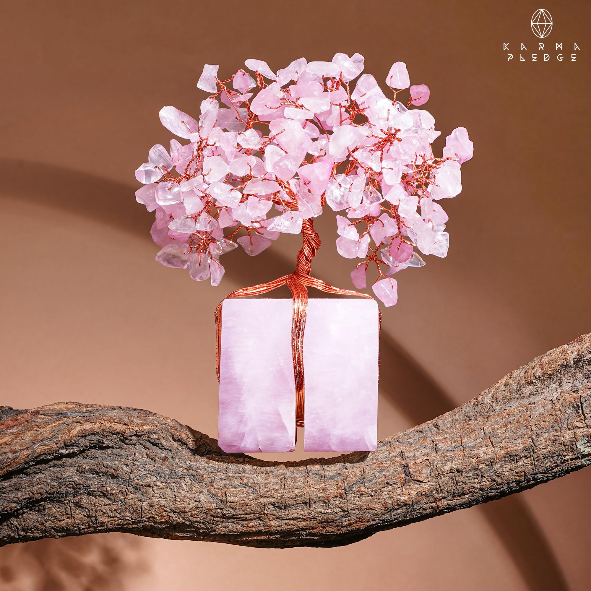 KARMAPLEDGE Detalle artesanal de cristal rosa, regalo para cumpleaños