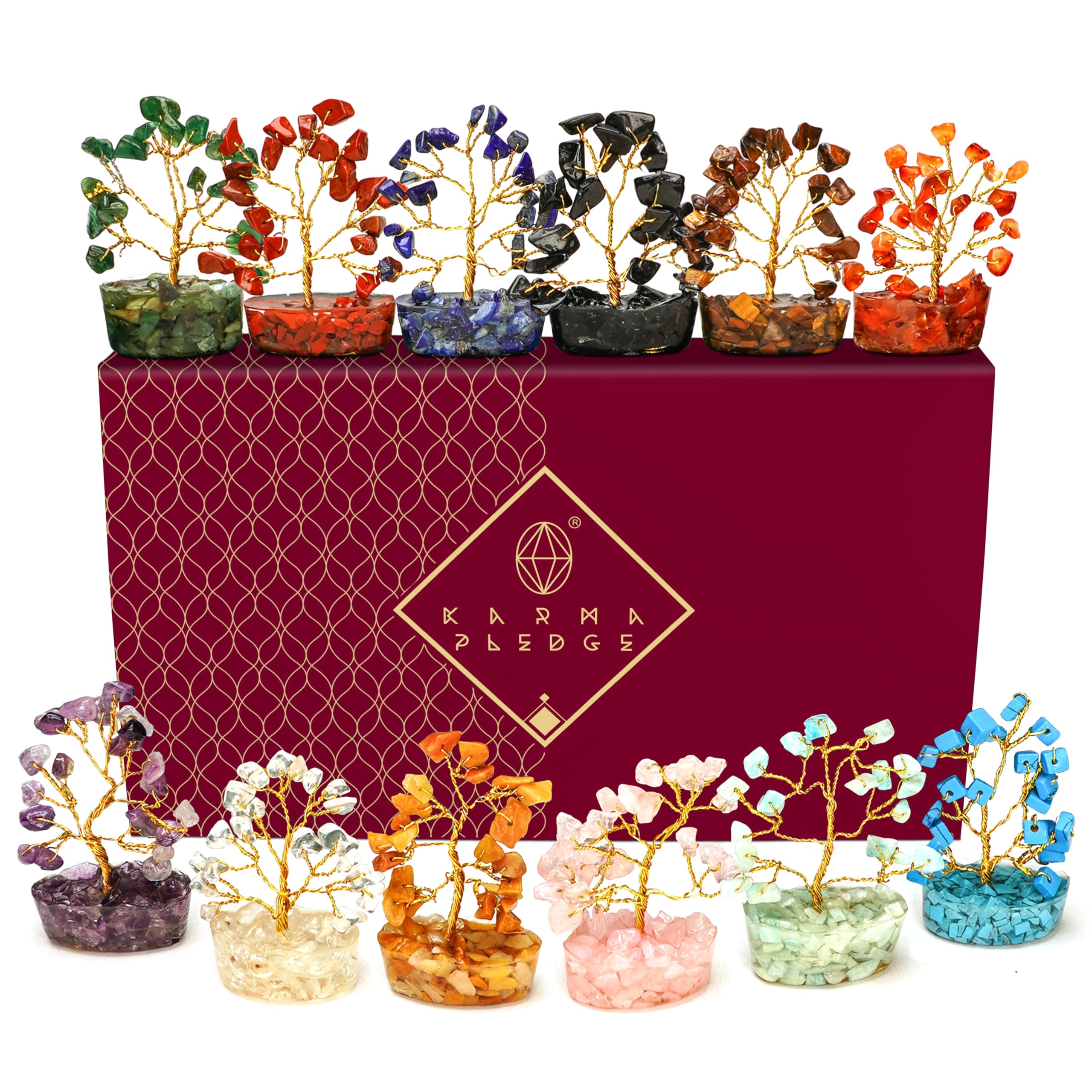 KARMAPLEDGE Árbol de Cristal: set de 12 regalos únicos para ocasiones.