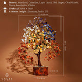 KARMAPLEDGE árbol con base de madera, decoración serena para sala u oficina.