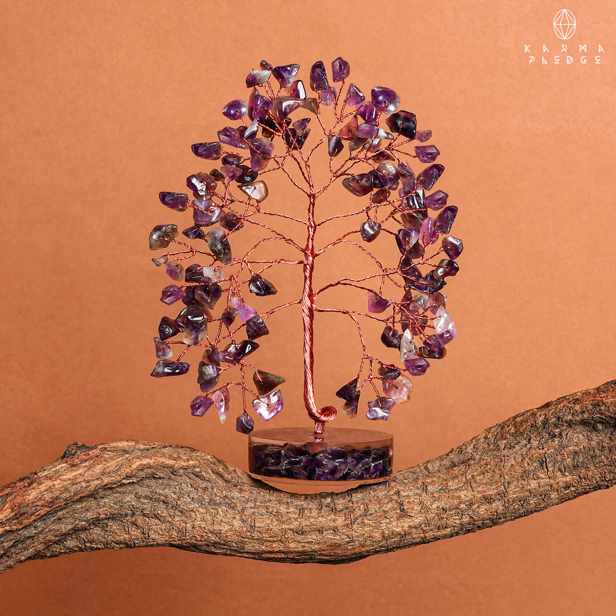 KARMAPLEDGE arbol-navidad-decoracion-cristal-ametista añade brillo navideño