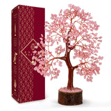 KARMAPLEDGE árbol de vida en cuarzo rosa para paz emocional en casa