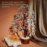 KARMAPLEDGE Cuentas cristal arbol vida, brillo suave para ambientes.