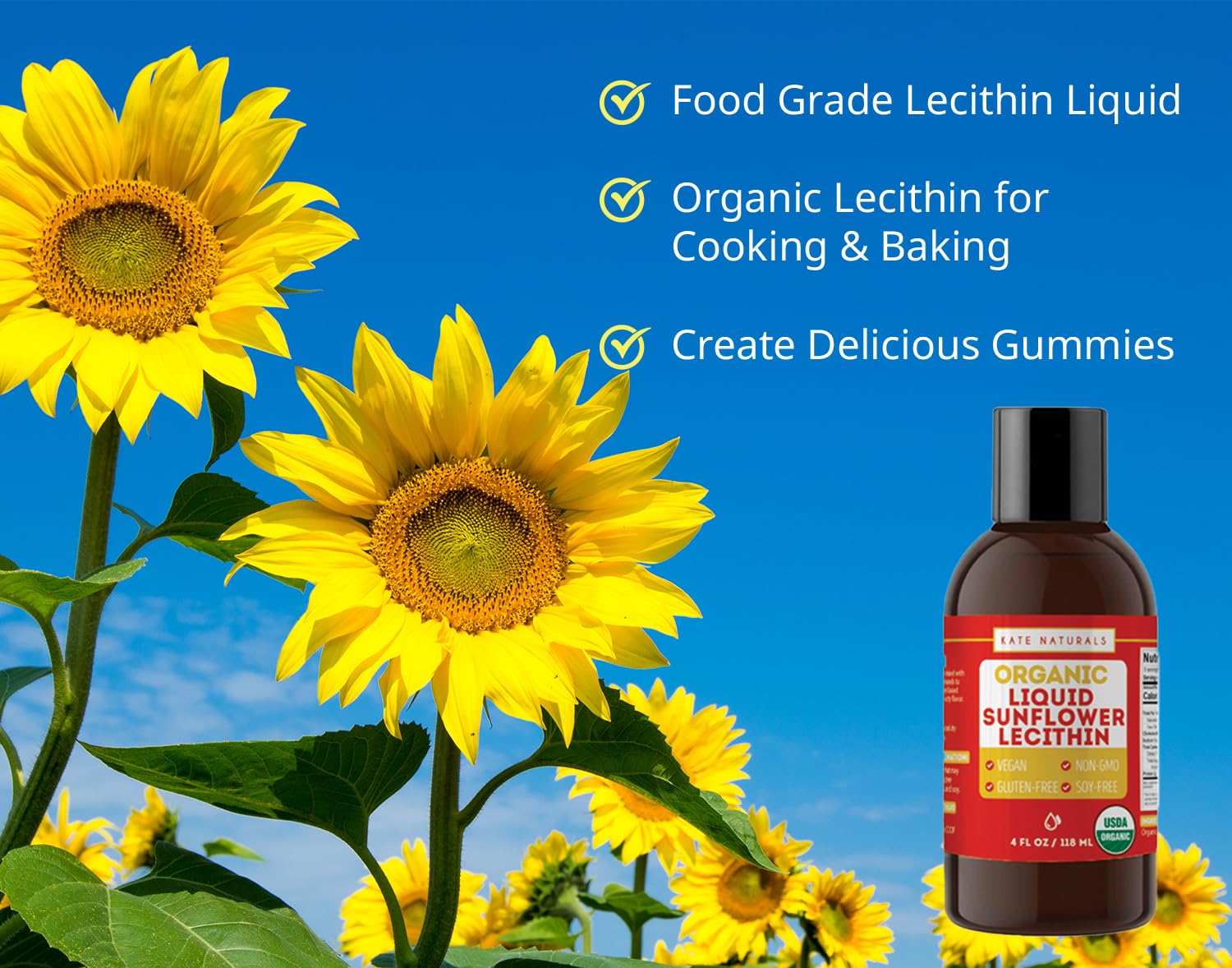 Uso en cocina: Lecitina de girasol líquida para hornear y postres