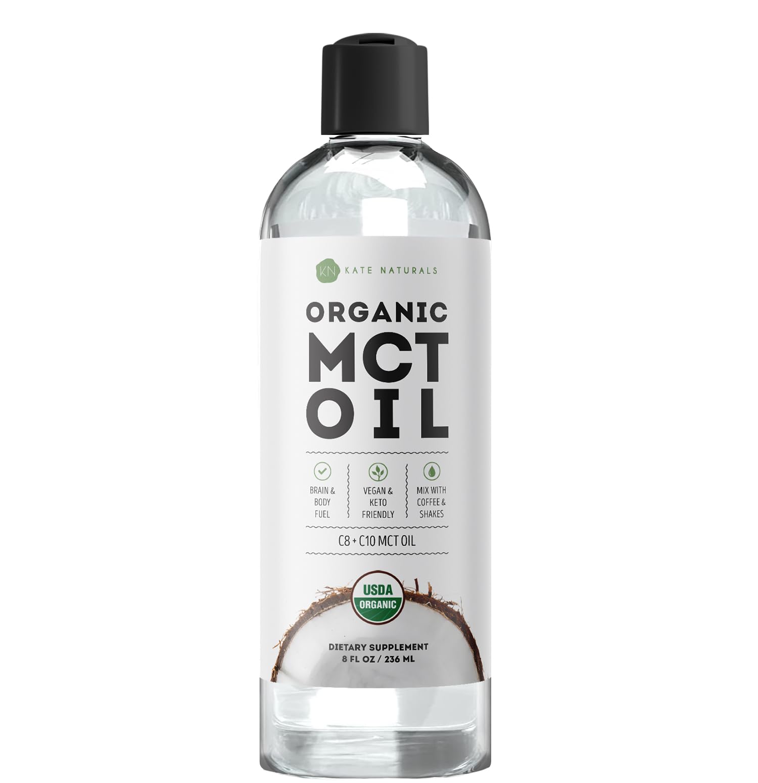 Kate Naturals MCT Oil para Café: textura suave y sabor neutro en la bebida