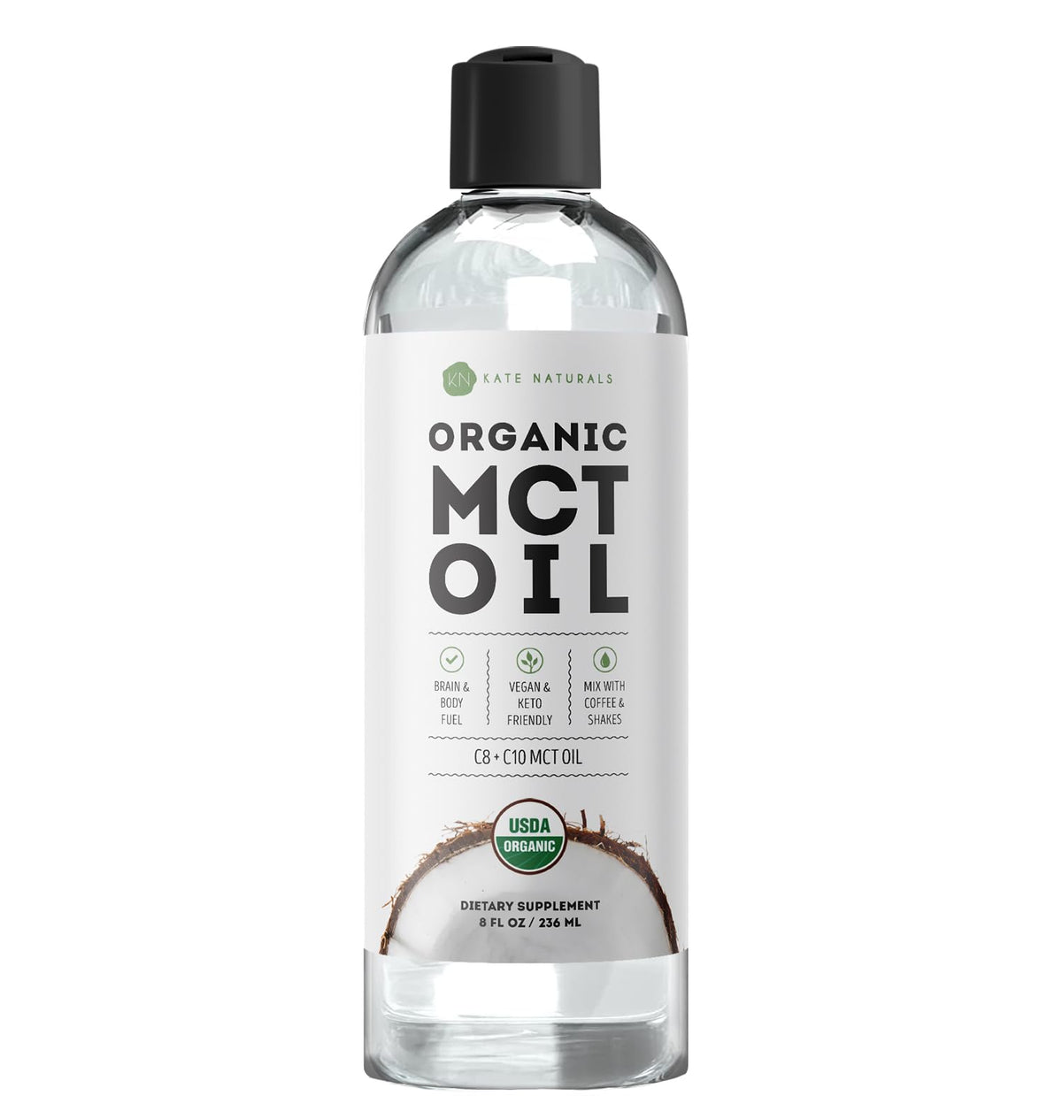 Kate Naturals MCT Oil para Café: textura suave y sabor neutro en la bebida