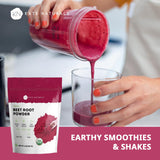 Kate Naturals polvo de remolacha orgánico, colorante natural para comidas y bebidas.