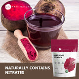 Kate Naturals polvo de remolacha orgánico para repostería, color rojo natural.