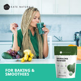 Kate Naturals Spirulina envase reutilizable conserva la frescura del polvo.