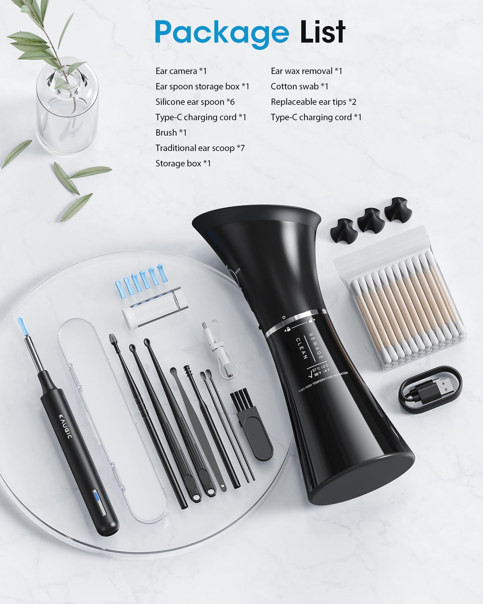 KAUGIC kit completo: ahorro de tiempo y facilidad en el cuidado auditivo.