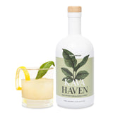Kava Haven espíritu sin alcohol, limón y jengibre; botella de 750 ml para cócteles.
