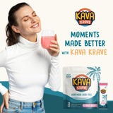 Kava Krave bebida para viajar y relajación.