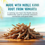 Kava Krave detalle de sabor cítrico-frutos rojos.