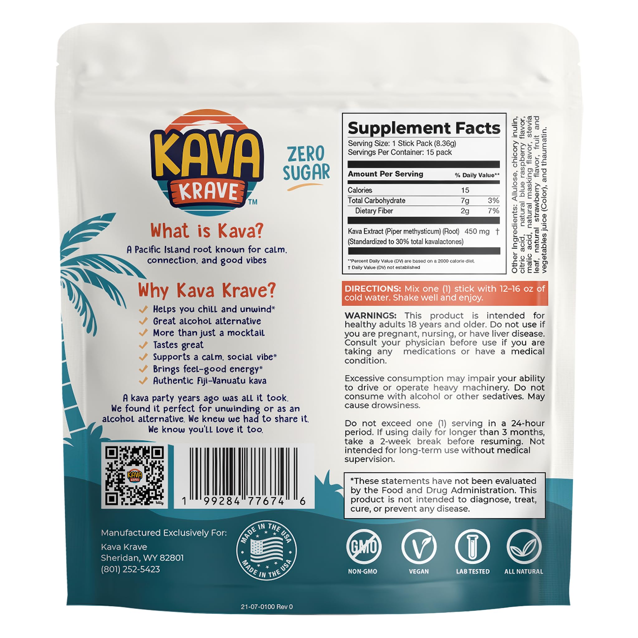 Kava Krave polvo de kava extracto de alta calidad para mezclar.