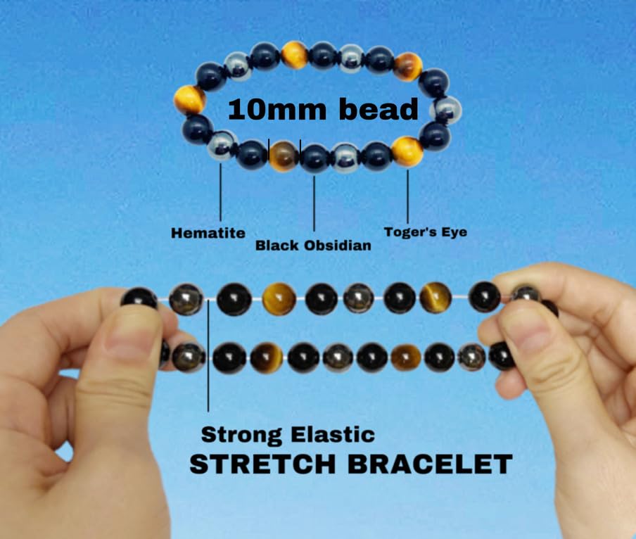 KAVAGOBO Pulsera protección triple, cierre elastico, uso cómodo durante todo el día.